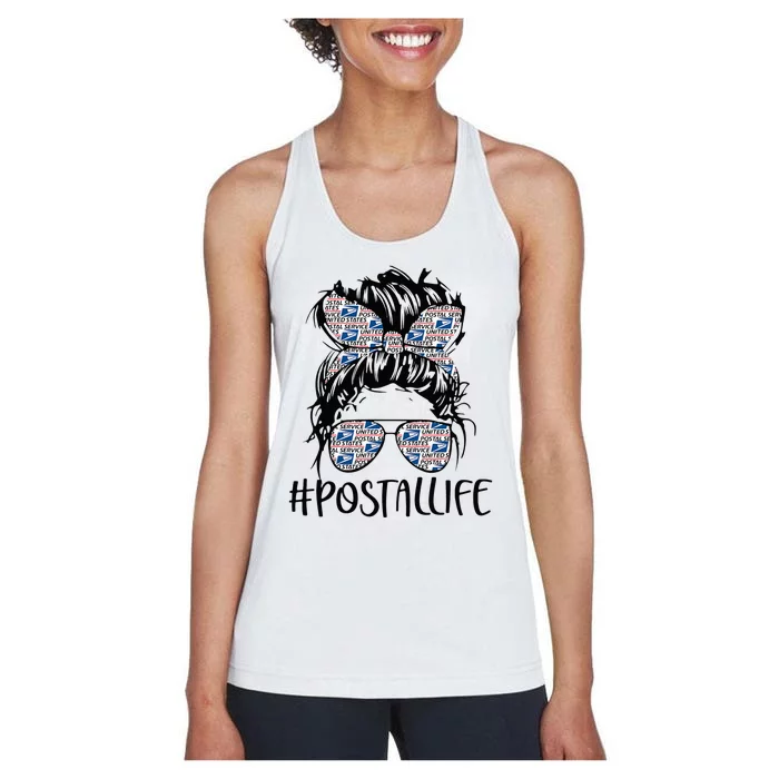 Postallife Mother's Day Mail Carrier Postal Worker Mailwoman Women's Racerback Tank