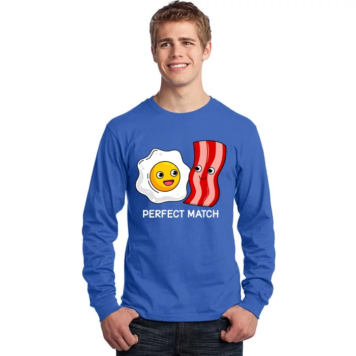 Perfect Match Eggs And Bacon Valentine's Day Cool Gift Tall Long Sleeve T-Shirt