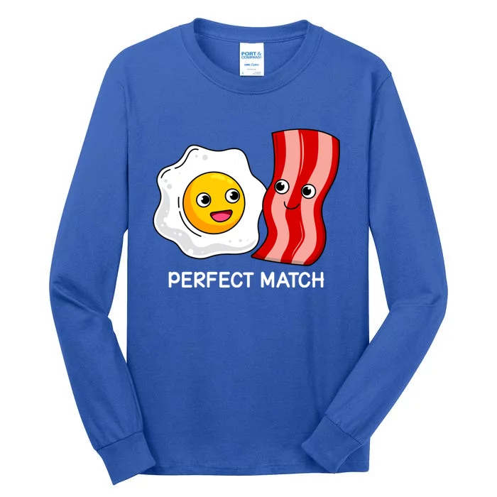 Perfect Match Eggs And Bacon Valentine's Day Cool Gift Tall Long Sleeve T-Shirt