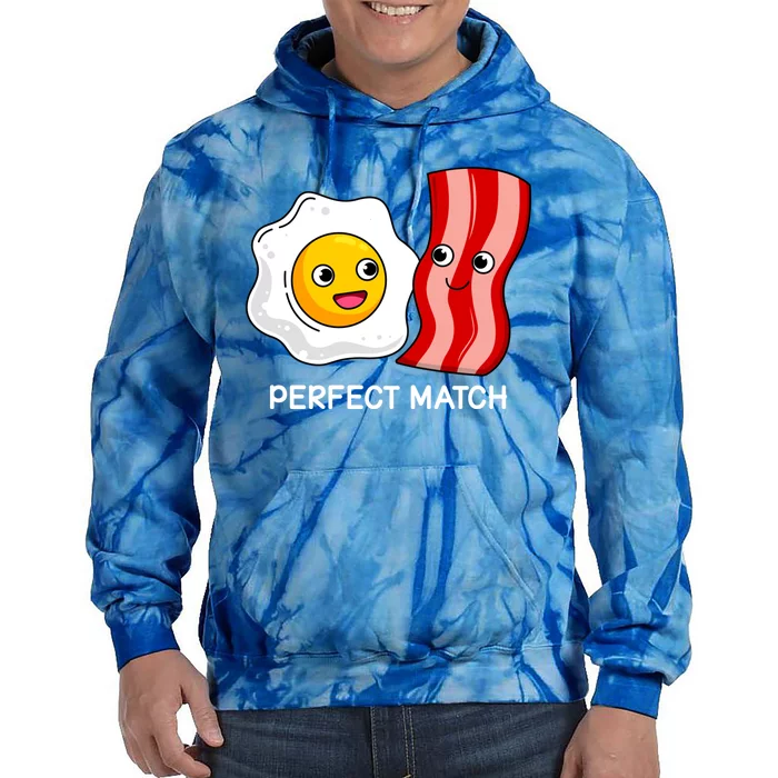 Perfect Match Eggs And Bacon Valentine's Day Cool Gift Tie Dye Hoodie