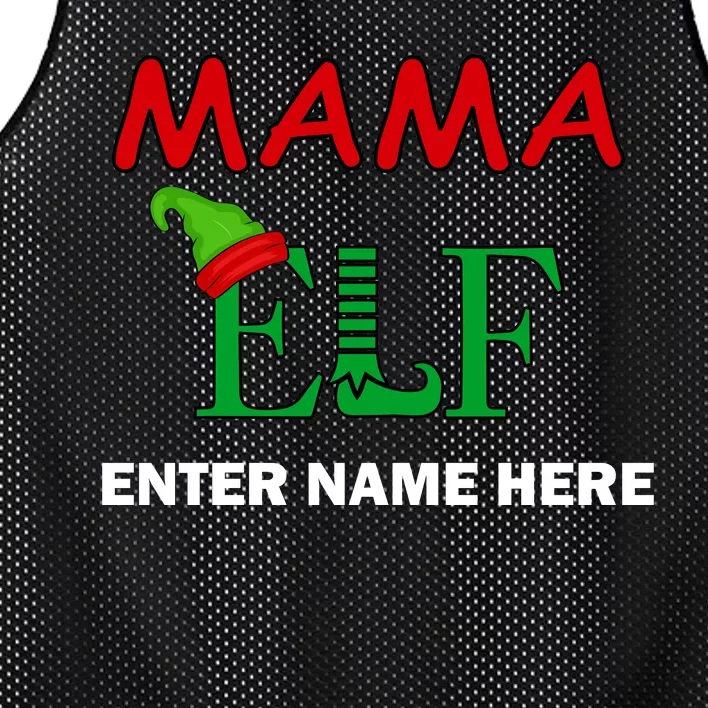 Personalize Mama Elf Custom Family Matching Christmas Mesh Reversible Basketball Jersey Tank