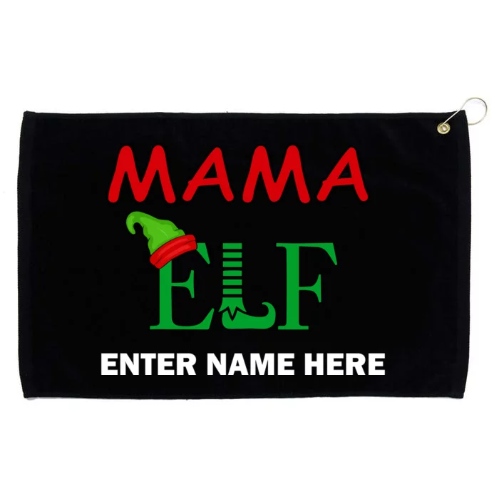 Personalize Mama Elf Custom Family Matching Christmas Grommeted Golf Towel