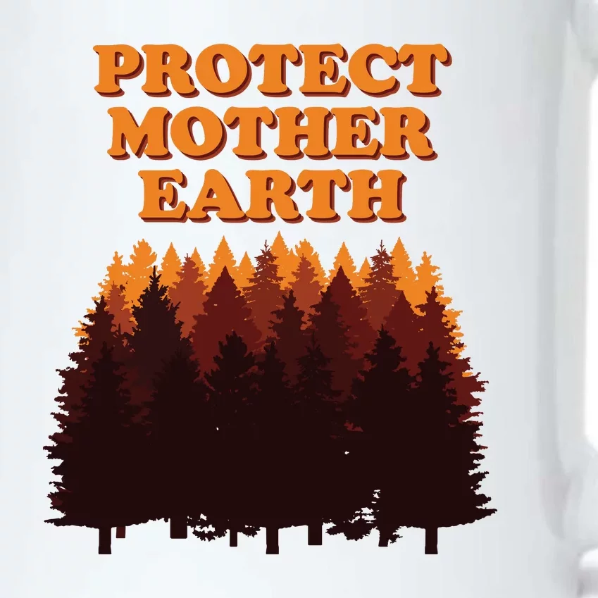 Protect Mother Earth Trees Earth Day Go Green Black Color Changing Mug