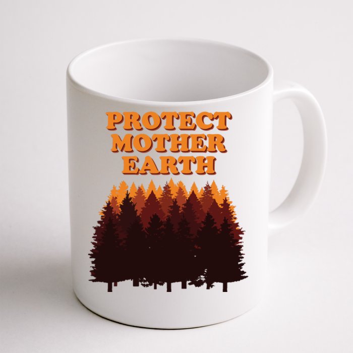 Protect Mother Earth Trees Earth Day Go Green Front & Back Coffee Mug