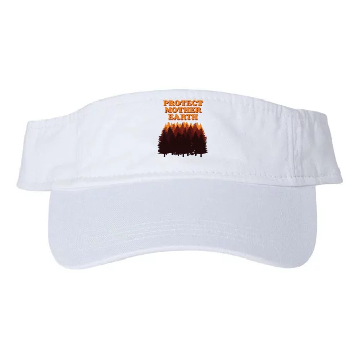 Protect Mother Earth Trees Earth Day Go Green Valucap Bio-Washed Visor