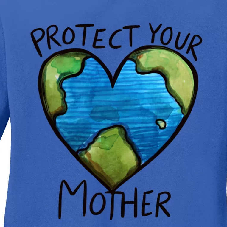 Protect Mother Earth Gift Ladies Long Sleeve Shirt