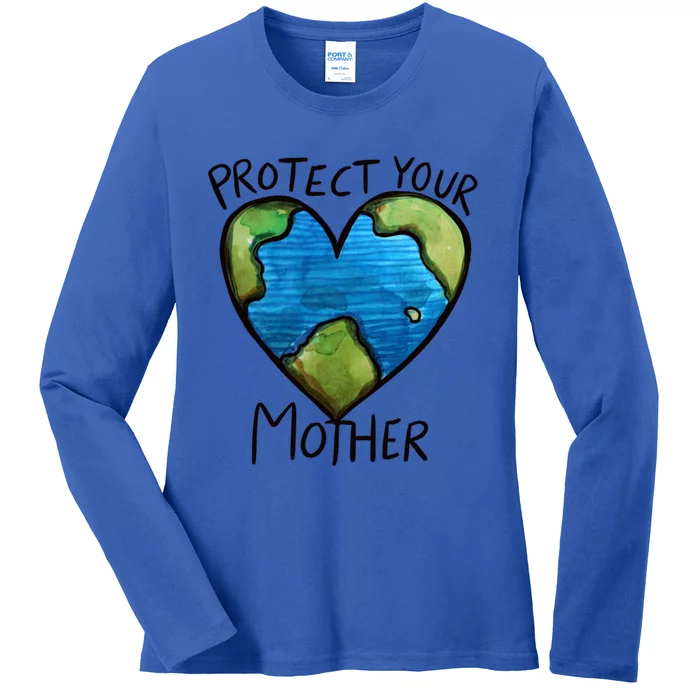 Protect Mother Earth Gift Ladies Long Sleeve Shirt