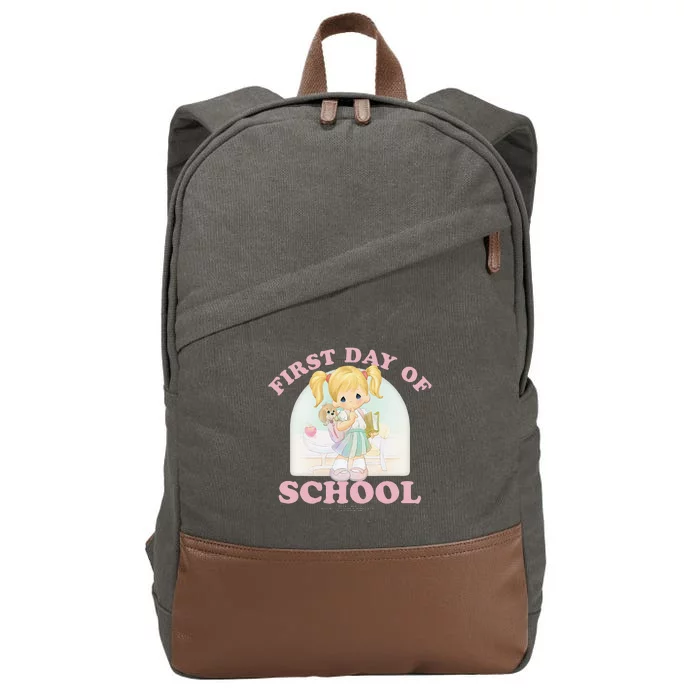 Precious Moments First Day Of School Collegiate Poster Cotton Canvas Backpack