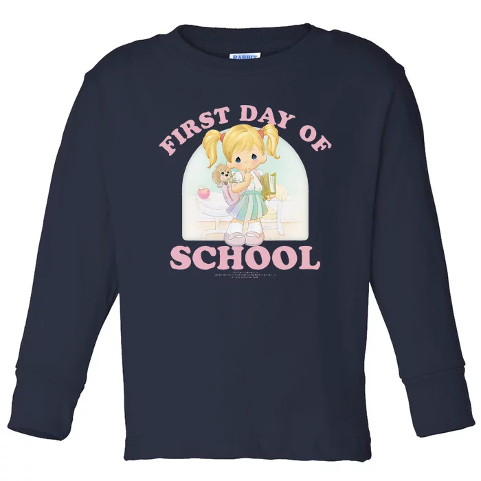 Precious Moments First Day Of School Collegiate Poster Toddler Long Sleeve Shirt