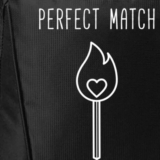 Perfect Match Funny Valentines Day Pun Gift City Backpack