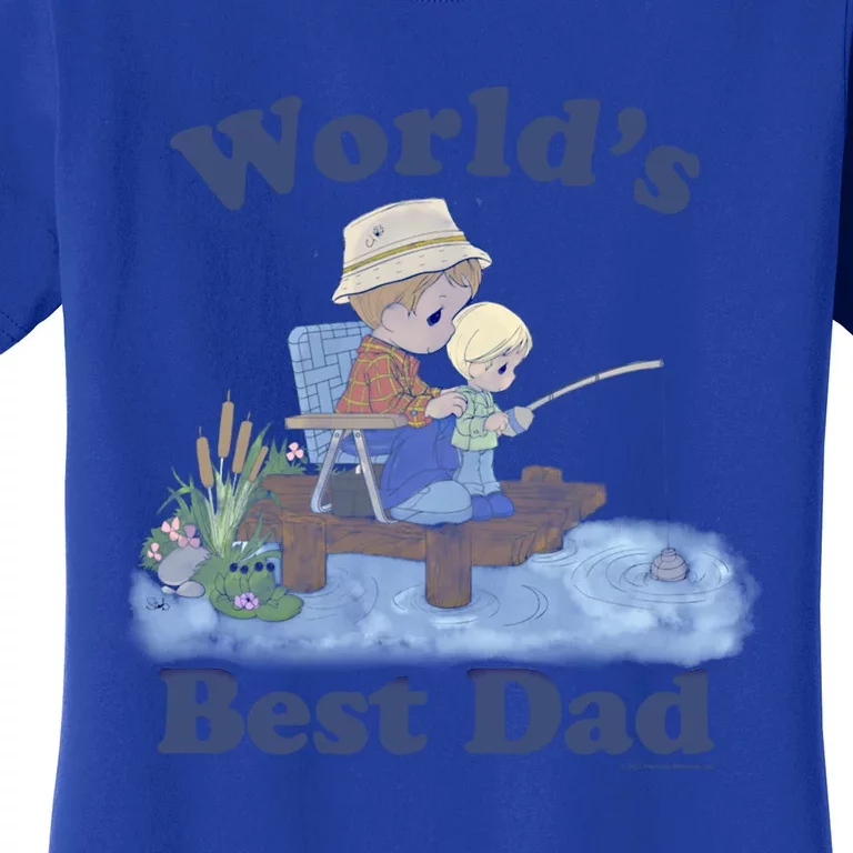 Precious Mots Fathers Day Worlds Best Dad Fishing Shot Cool Gift Women's T-Shirt