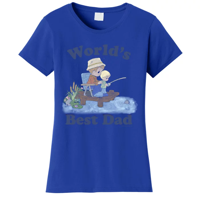 Precious Mots Fathers Day Worlds Best Dad Fishing Shot Cool Gift Women's T-Shirt