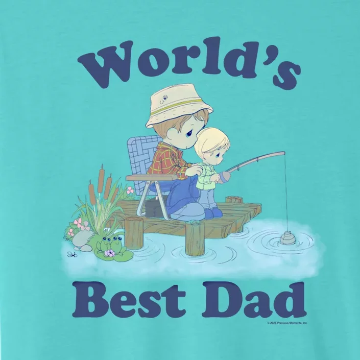 Precious Mots Fathers Day Worlds Best Dad Fishing Shot Cool Gift ChromaSoft Performance T-Shirt