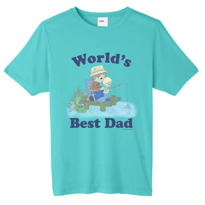 Precious Mots Fathers Day Worlds Best Dad Fishing Shot Cool Gift ChromaSoft Performance T-Shirt