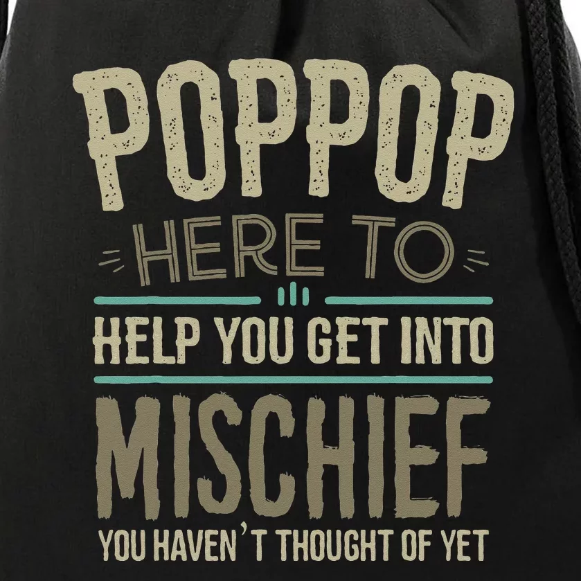 Poppop Mischief From Grandchildren Fathers Day Poppop Drawstring Bag