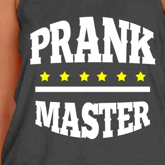 Prank Master Funny 1st April Jokes Cool April Fools Day Gift Women's Knotted Racerback Tank