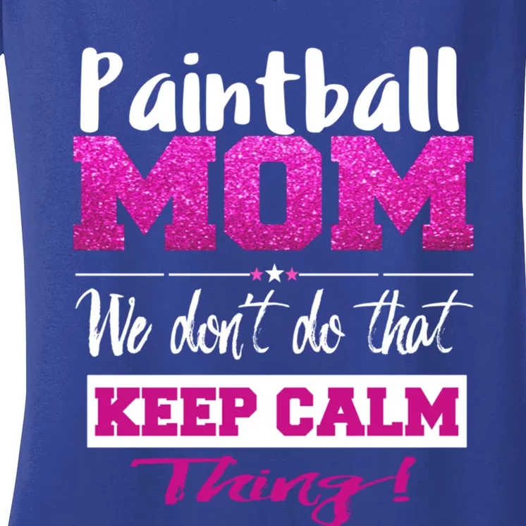 Paintball Mom Funny Mothers Day Gift Women's V-Neck T-Shirt