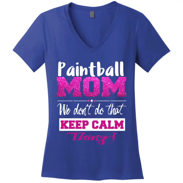 Paintball Mom Funny Mothers Day Gift Women's V-Neck T-Shirt