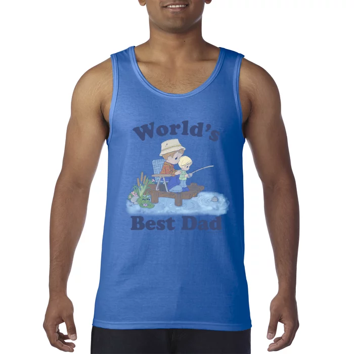 Precious Mots Fathers Day Worlds Best Dad Fishing Shot Gift Tank Top