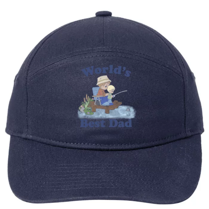 Precious Mots Fathers Day Worlds Best Dad Fishing Shot Gift 7-Panel Snapback Hat