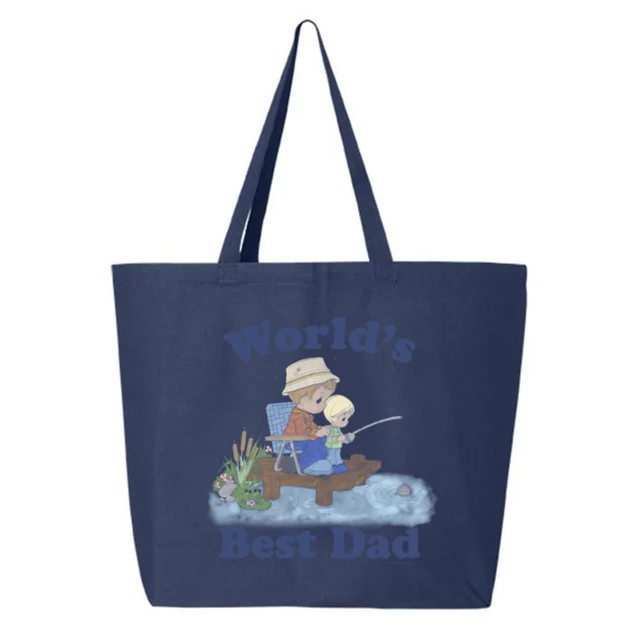 Precious Mots Fathers Day Worlds Best Dad Fishing Shot Gift 25L Jumbo Tote