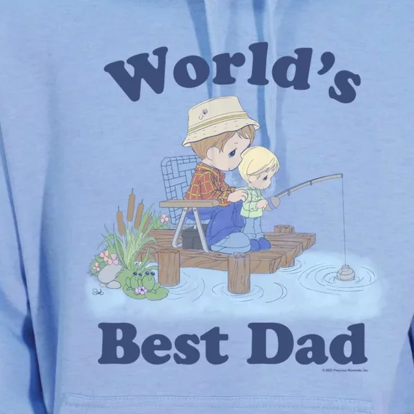 Precious Mots Fathers Day Worlds Best Dad Fishing Shot Gift Unisex Surf Hoodie