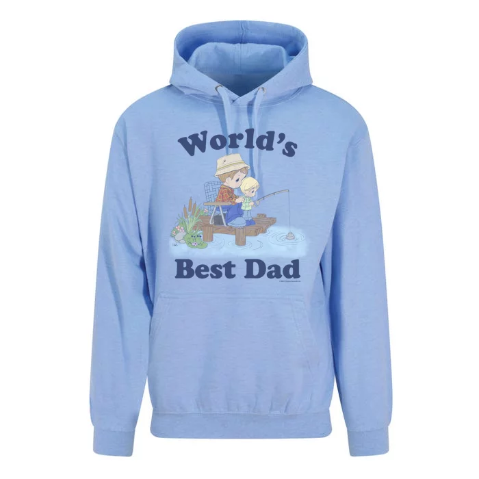 Precious Mots Fathers Day Worlds Best Dad Fishing Shot Gift Unisex Surf Hoodie