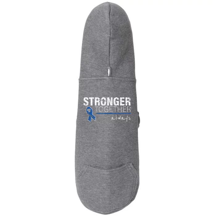 Positive Message For Women Colon Cancer Awareness Doggie 3-End Fleece Hoodie