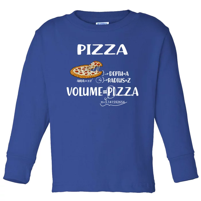 Pizza Math Formulas Math Teacher National Pizza Day Tri Gift Toddler Long Sleeve Shirt