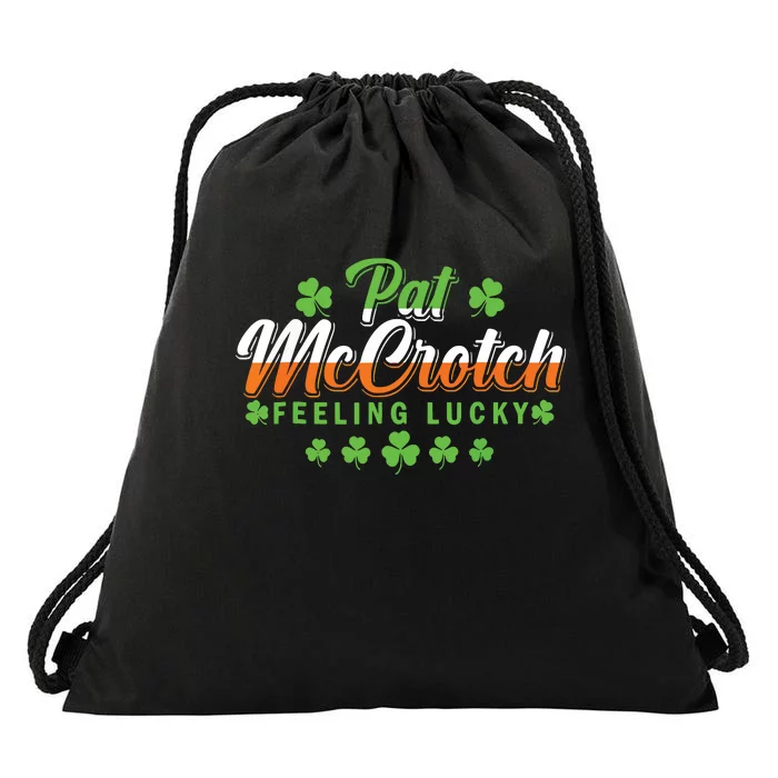 Pat McCrotch Feeling Shamrock Lucky Irish St Patrick's Day Drawstring Bag