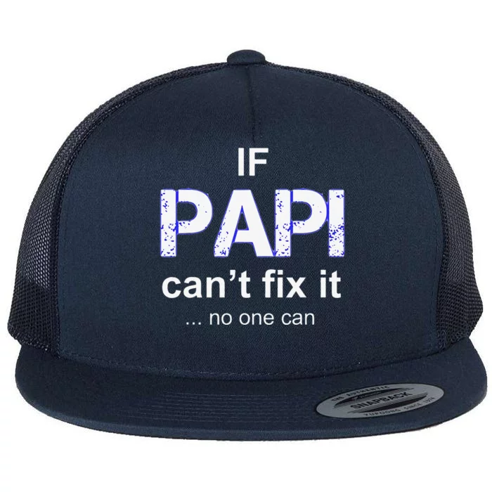 Papi Mexican Father Day Apparel Latino Padre Spanish Dad Flat Bill Trucker Hat