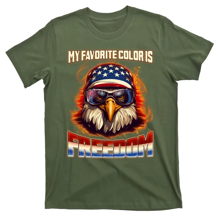 Patriotic My Favorite Color Is Freedom American Eagle T-Shirt