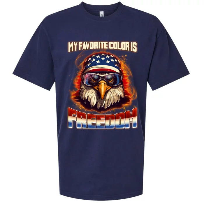 Patriotic My Favorite Color Is Freedom American Eagle Sueded Cloud Jersey T-Shirt