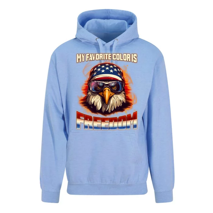 Patriotic My Favorite Color Is Freedom American Eagle Unisex Surf Hoodie