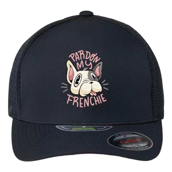 Pardon My Frenchie Bulldog Flexfit Unipanel Trucker Cap