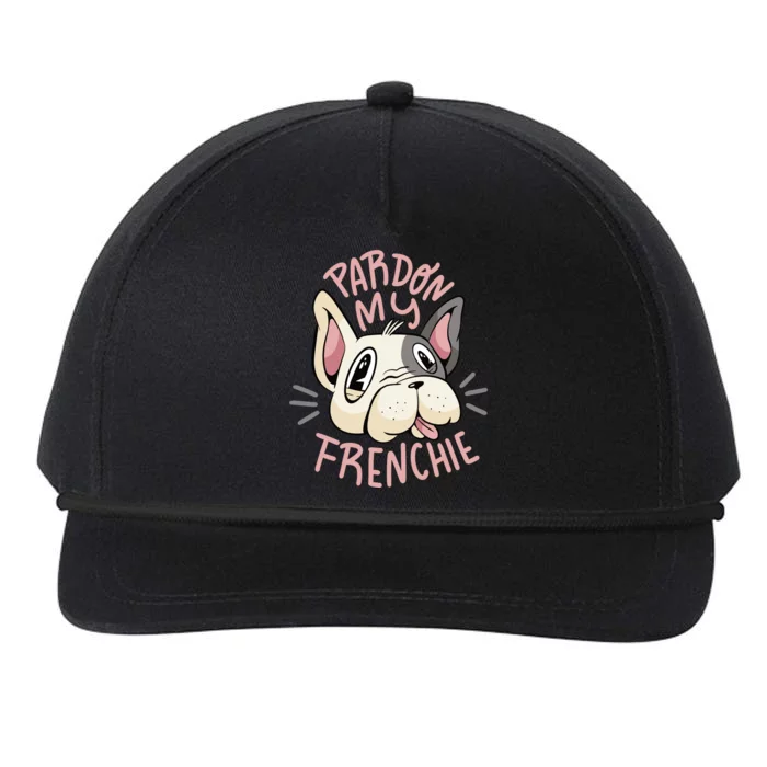 Pardon My Frenchie Bulldog Snapback Five-Panel Rope Hat