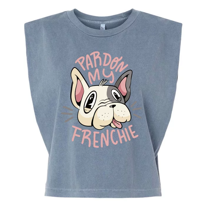 Pardon My Frenchie Bulldog Garment-Dyed Women's Muscle Tee