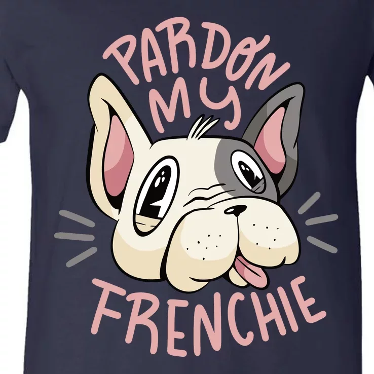 Pardon My Frenchie Bulldog V-Neck T-Shirt