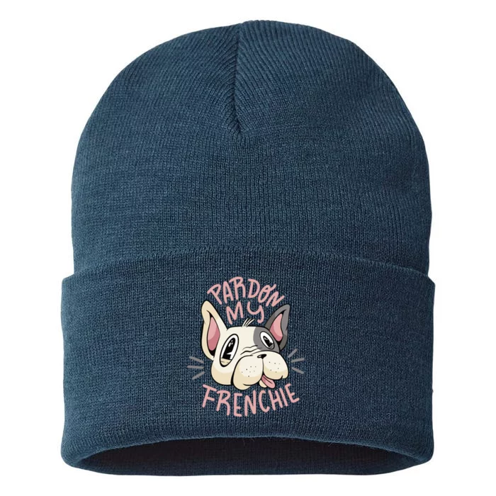 Pardon My Frenchie Bulldog Sustainable Knit Beanie