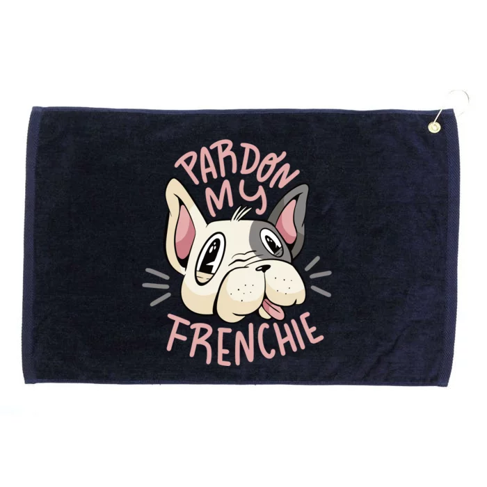 Pardon My Frenchie Bulldog Grommeted Golf Towel