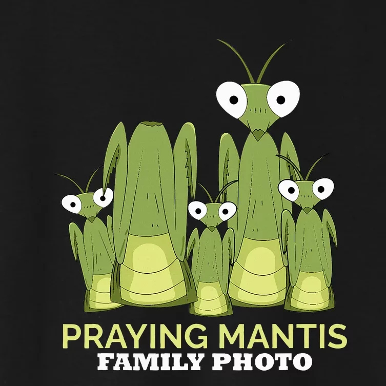 Praying Mantis Family Photo Insect Funny Praying Mantis Women's Crop Top Tee