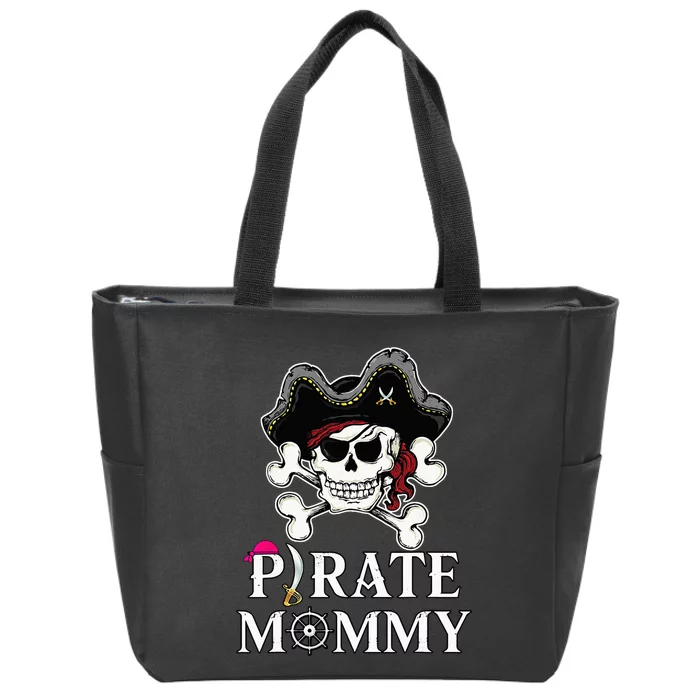 Pirate Mommy Funny Pirate Mom Zip Tote Bag