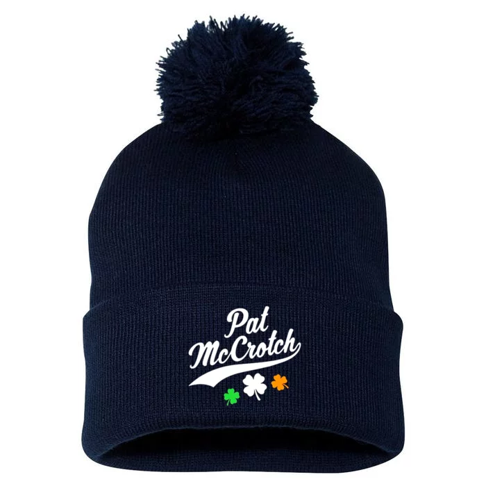 Pat Mccrotch Funny Irish Name St. Patrick´S Day Pom Pom 12in Knit Beanie