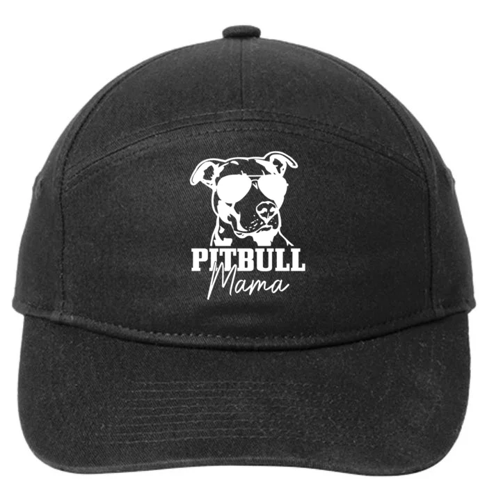 Pitbull Mom Funny Cute Dog Pitbull Mama Gift 7-Panel Snapback Hat