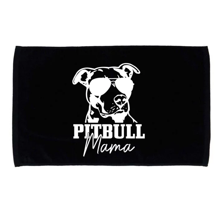 Pitbull Mom Funny Cute Dog Pitbull Mama Gift Microfiber Hand Towel