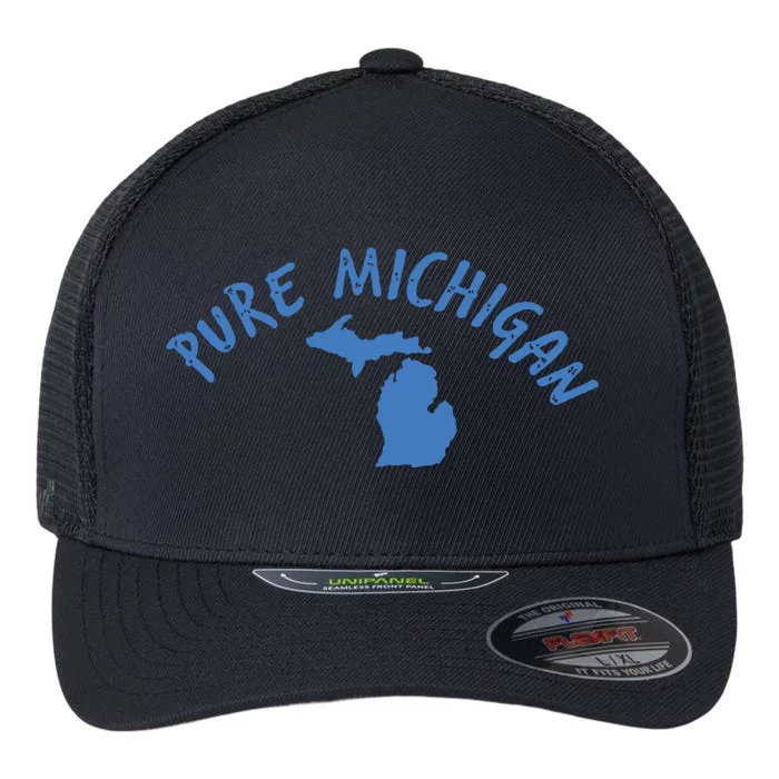 Pure Michigan Fun Water Adventure Vacation Great Gift Idea Flexfit Unipanel Trucker Cap