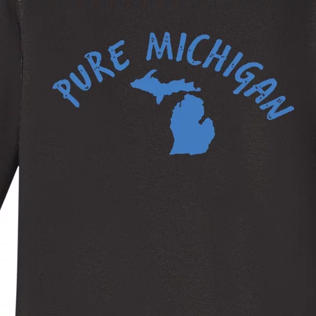 Pure Michigan Fun Water Adventure Vacation Great Gift Idea Baby Long Sleeve Bodysuit