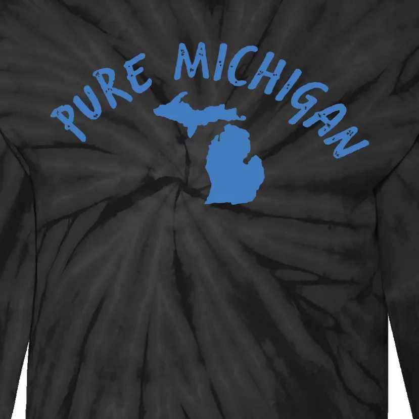 Pure Michigan Fun Water Adventure Vacation Great Gift Idea Tie-Dye Long Sleeve Shirt