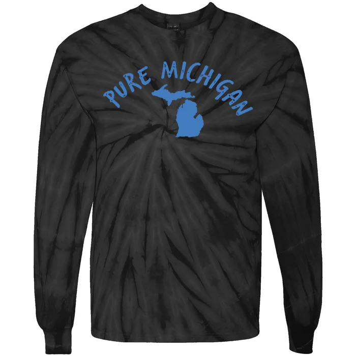 Pure Michigan Fun Water Adventure Vacation Great Gift Idea Tie-Dye Long Sleeve Shirt