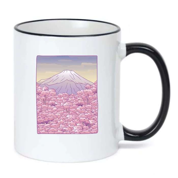 Pastel Mount Fuji Black Color Changing Mug